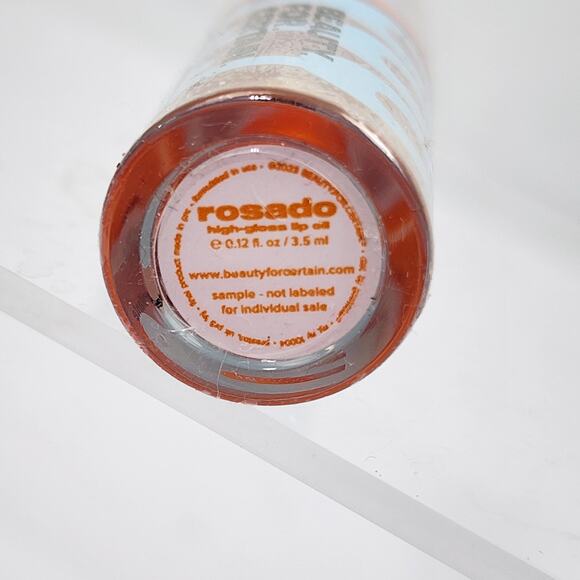 Beauty For Certain BFC Rosado High Gloss Lip Oil .12 oz FS Sealed Gold Shimmer - Picture 4 of 4